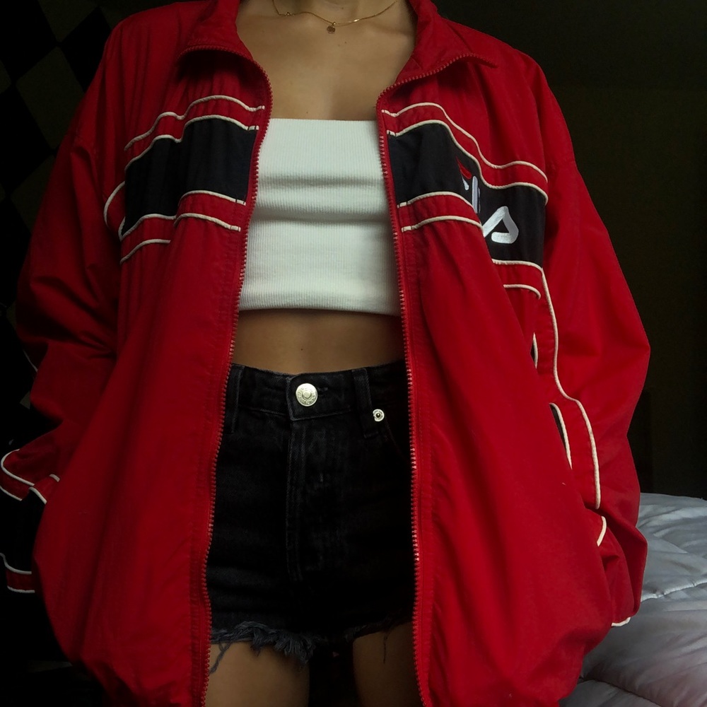 Fila red XL windbreaker